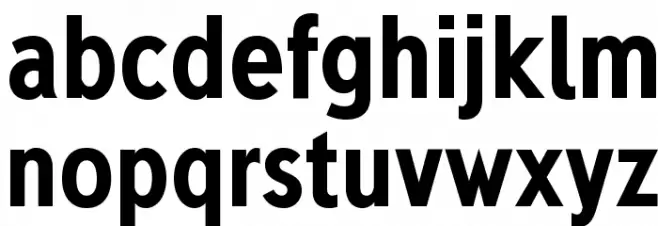 Deansgate Condensed Bold Caratteri MINUSCOLO