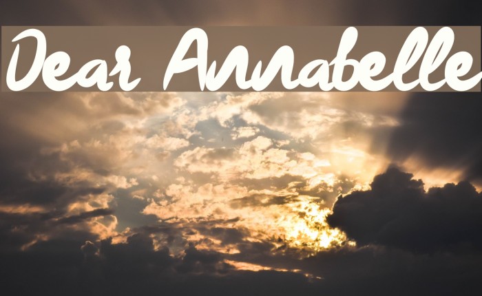 Dear Annabelle Font examples