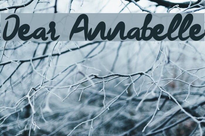 Dear Annabelle Font examples