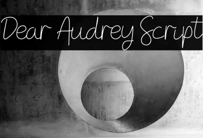 Dear Audrey Script Font examples