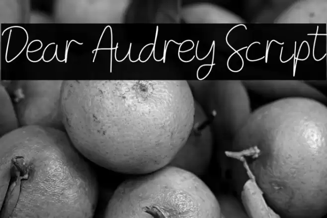 Dear Audrey Script Font examples