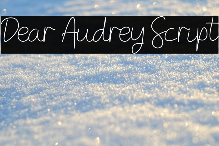 Dear Audrey Script Example 3