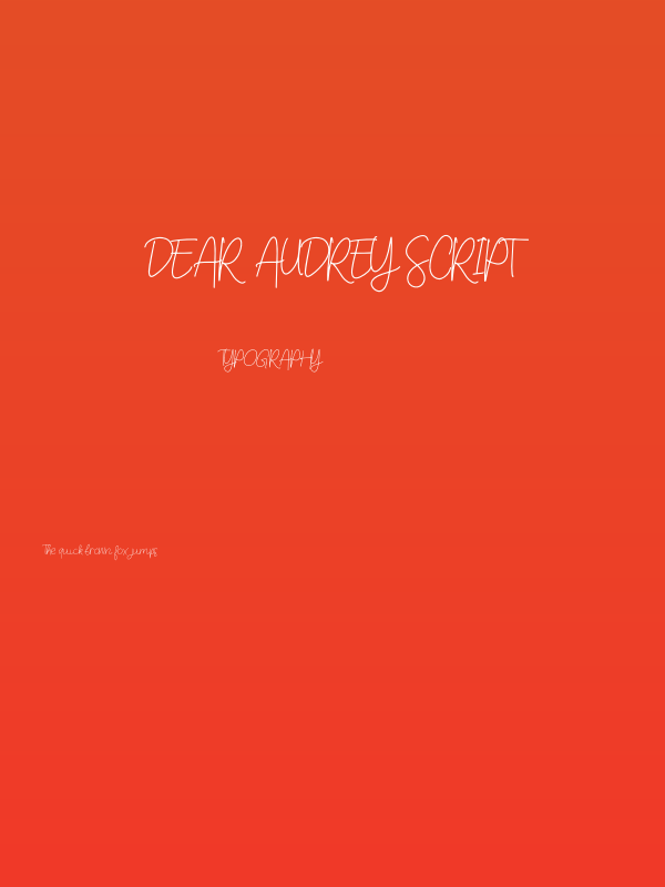 Dear Audrey Script Poster