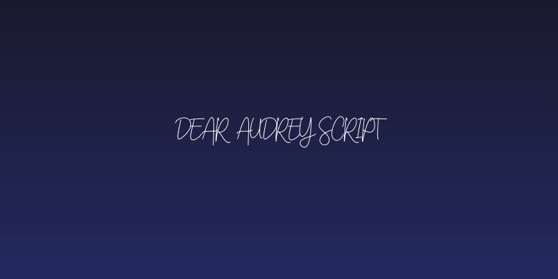 Dear Audrey Script Social Header