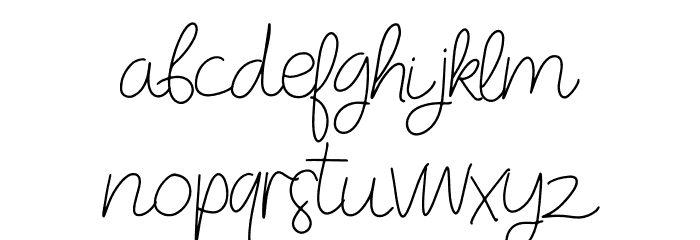 Dear Audrey Script Font LOWERCASE