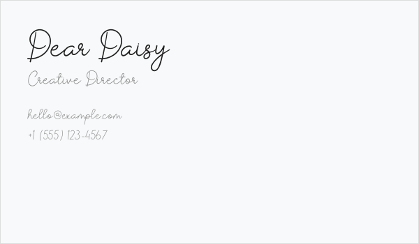 Dear Daisy Business Card