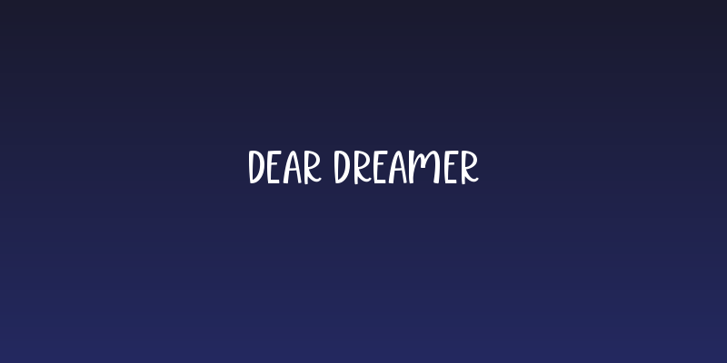Dear Dreamer Social Header