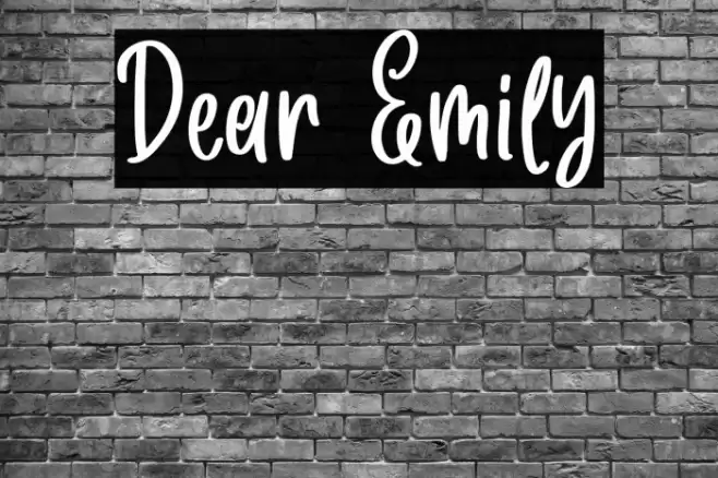 Dear Emily Font examples