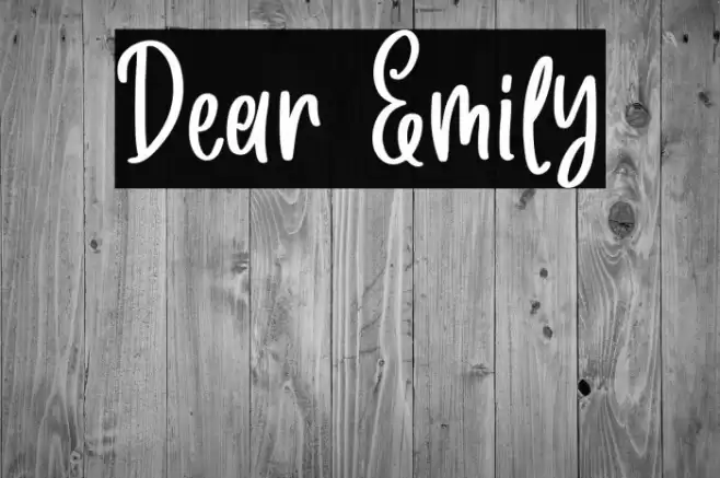 Dear Emily Font examples