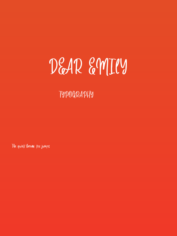 Dear Emily Poster