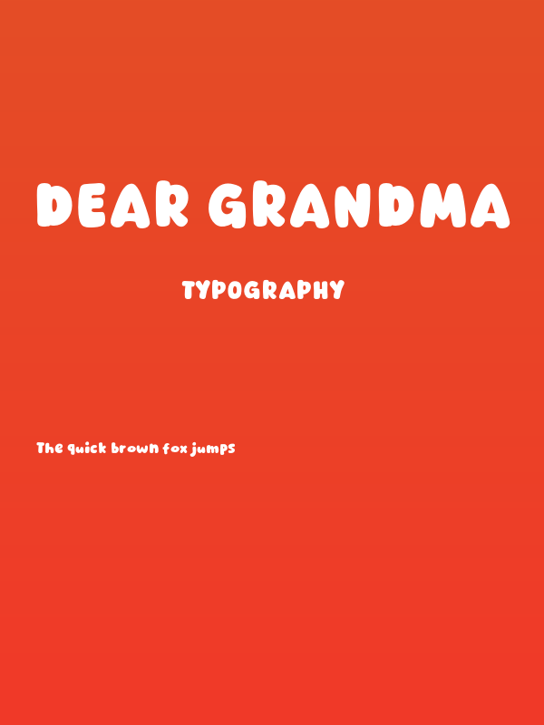 Dear Grandma Poster