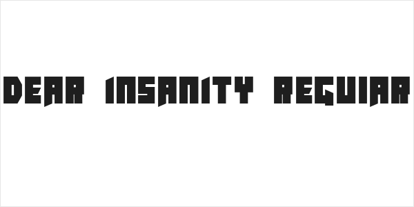 Dear Insanity Regular Logo