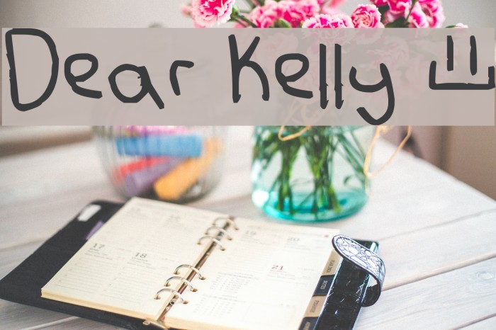 Dear Kelly © Font examples