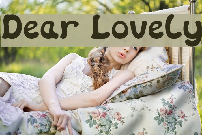 Dear Lovely Font examples
