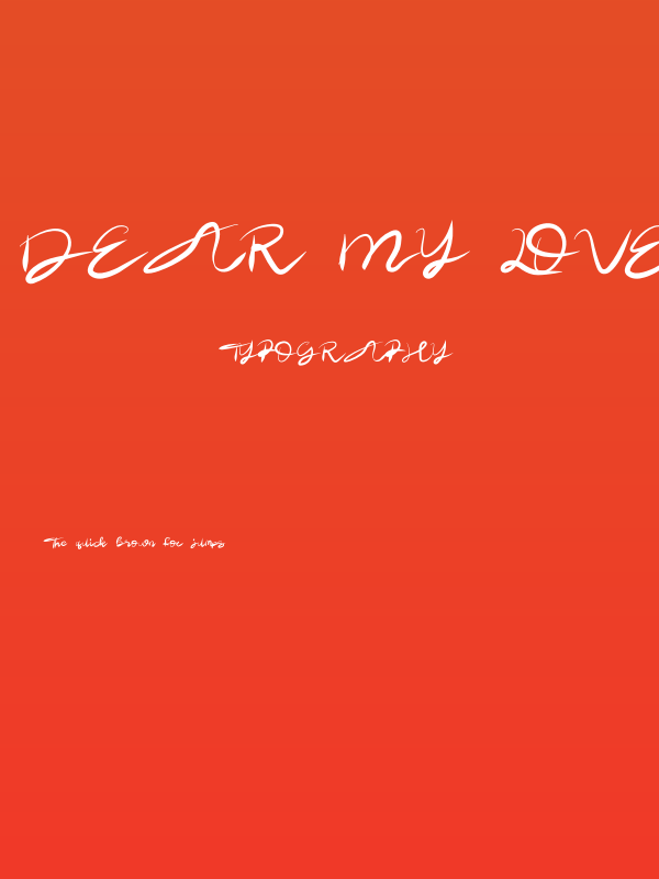 Dear My Love Poster