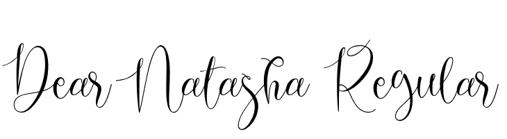 Dear Natasha Regular  font caratteri gratis