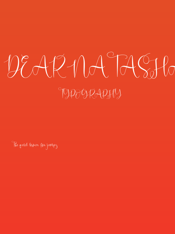 Dear Natasha Regular Poster