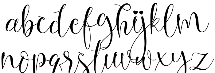 Dear Natasha Regular Font LOWERCASE