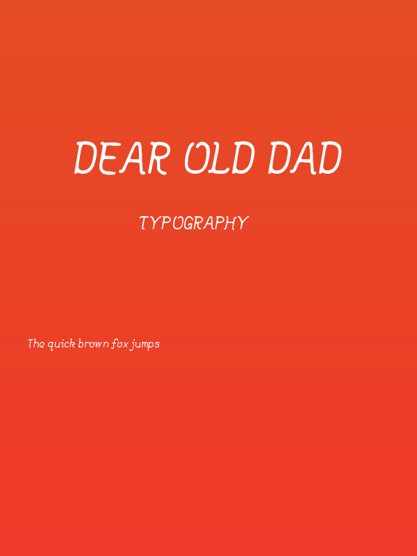 Dear Old Dad Poster