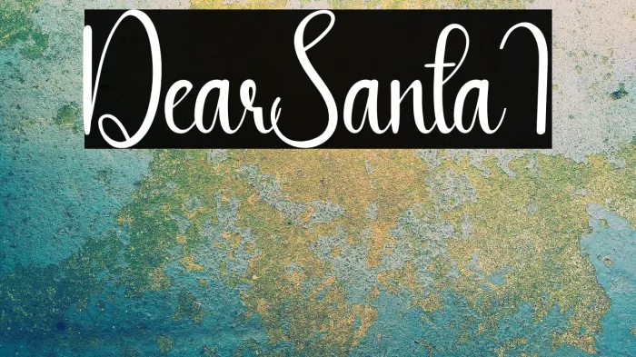 Dear Santa1 Example 1