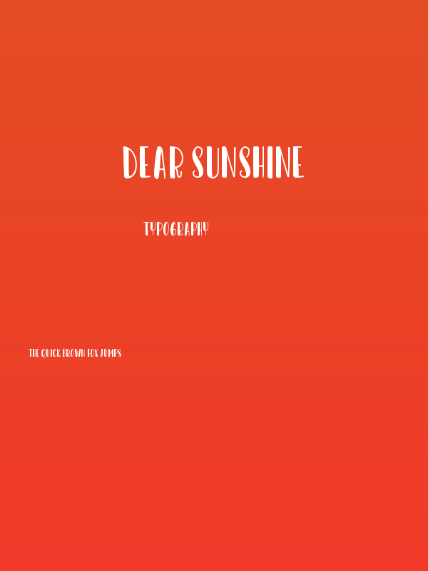 Dear Sunshine Poster