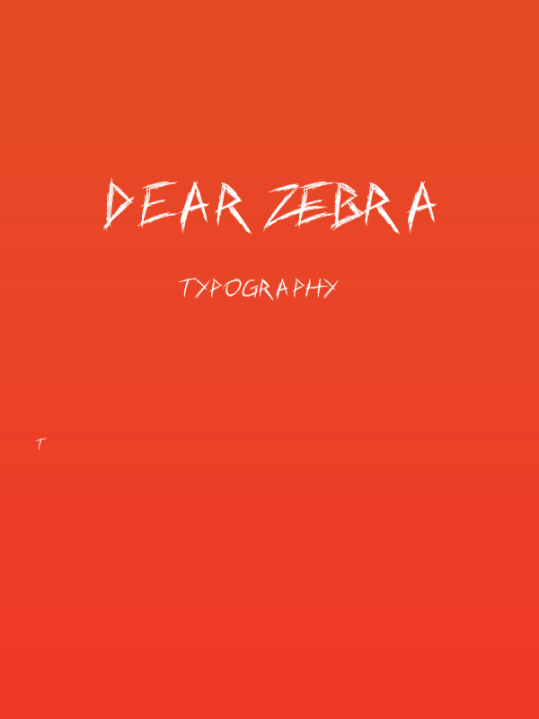 Dear Zebra Poster