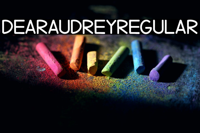 DearAudreyRegular Example 1