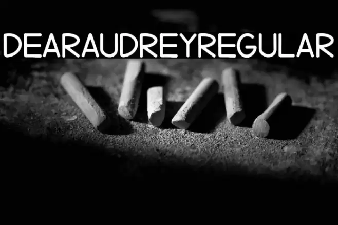 DearAudreyRegular Font examples