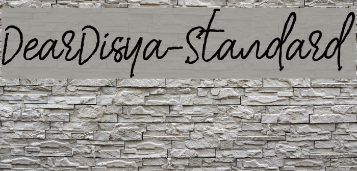 DearDisya-Standard Font examples