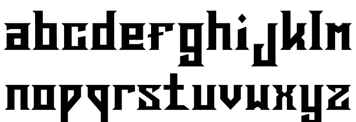 DearGod Font LOWERCASE