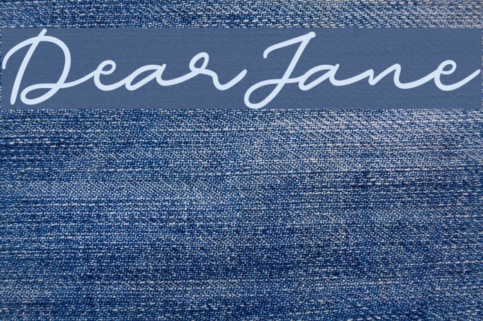 DearJane Font examples