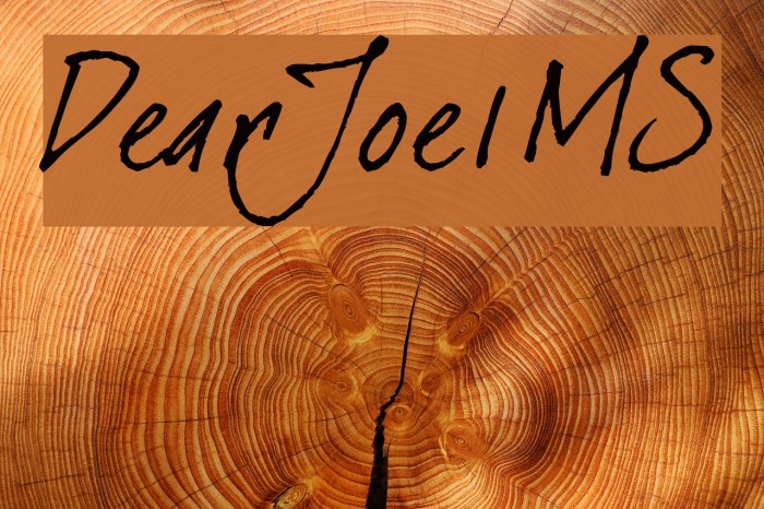 DearJoe1MS Font examples