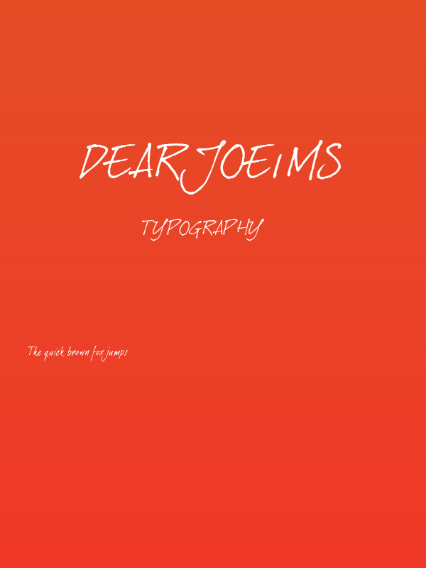 DearJoe1MS Poster
