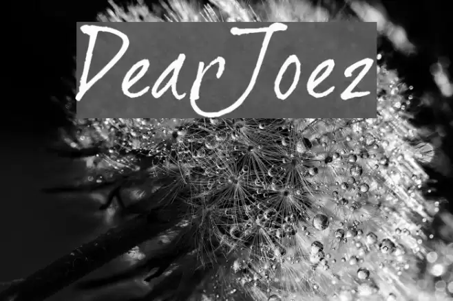 DearJoe2 Font examples