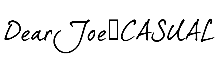 DearJoe5CASUAL  Free Fonts Download