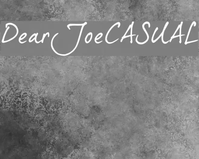 DearJoe5CASUAL Font examples