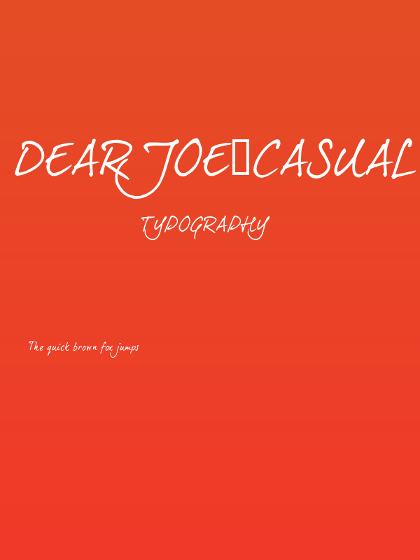 DearJoe5CASUAL Poster