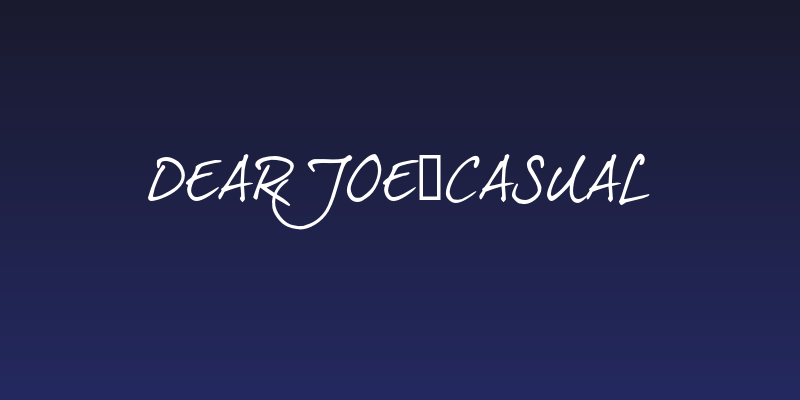 DearJoe5CASUAL Social Header