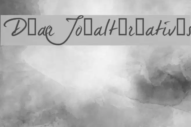 DearJoe5alternatives Font examples