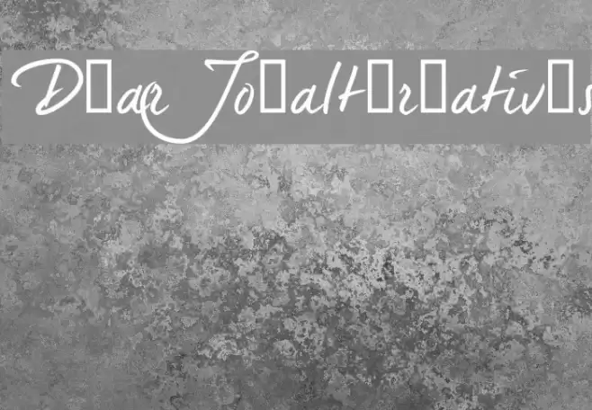 DearJoe5alternatives Font examples