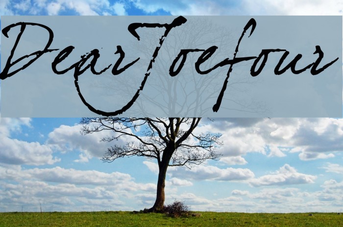 DearJoefour Font examples
