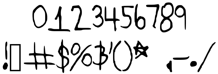 DearKatieNBP Font OTHER CHARS