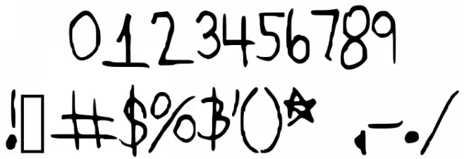 DearKatieNBP Font OTHER CHARS