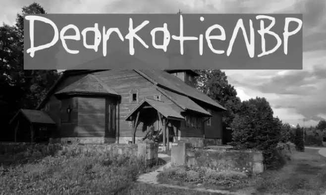 DearKatieNBP Font examples