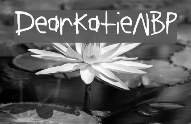 DearKatieNBP Font examples