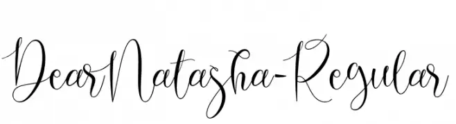 DearNatasha-Regular  Fuentes Gratis Descargar