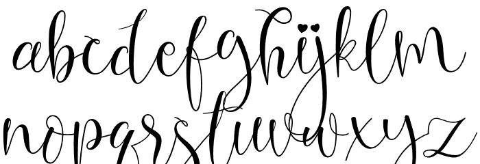 DearNatasha-Regular Font LOWERCASE
