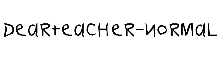 DearTeacher-Normal  Free Fonts Download