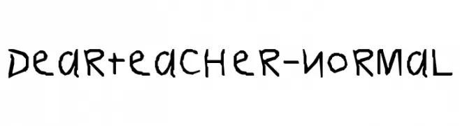 DearTeacher-Normal  Frei Schriftart Herunterladen