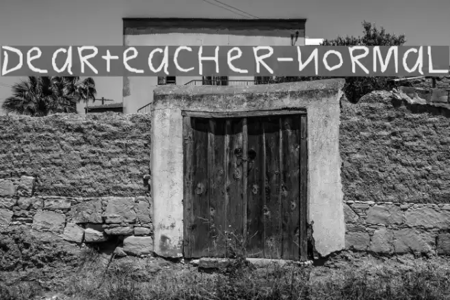 DearTeacher-Normal Font examples